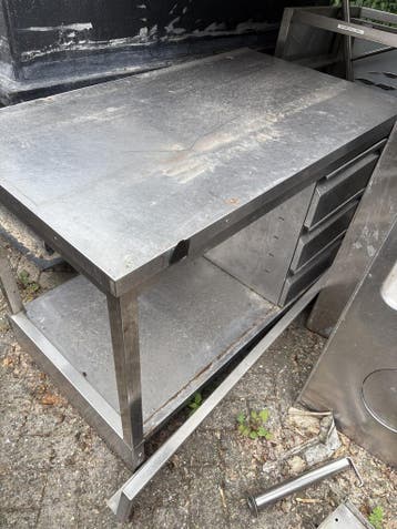 RVS Ladentafel 120 x 70 x 88cm (B x D x H) Wordt schoongemaa, Ophalen of Verzenden