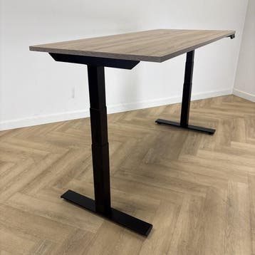 Nieuw Elekrisch zit-sta bureau 180x80 cm, midden eiken -