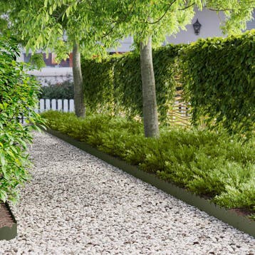 vidaXL Gazonrand 50 st 103 x 15 cm Staal Olijfgroen, Verzenden, Nieuw