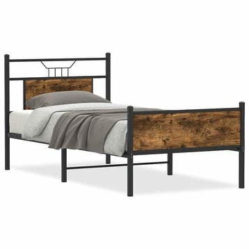 Bedframe 90x200 Eiken -34% Retour deal: pak dit koopje nu!, 90 cm, Verzenden, Zo goed als nieuw, 200 cm