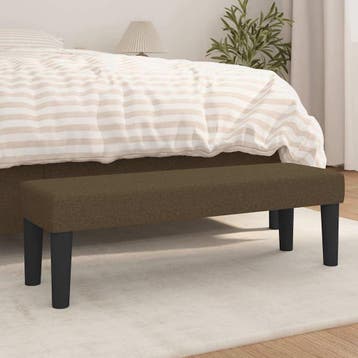 vidaXL Bankje 100x30x30 cm stof donkerbruin, Verzenden, Nieuw