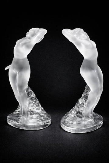 Lalique - René Lalique - Figuur (2) - Kristal, Antiek en Kunst