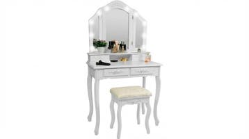 Coiffeuse elegante et tabouret - Seconde chance -39%, Verzenden, Modern