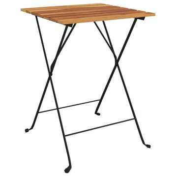 Bistrotafel 55x54cm - Retour deal, weg is weg!, Verzenden, Zo goed als nieuw, Teakhout