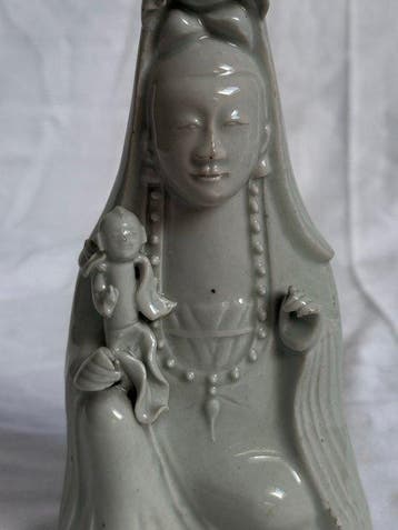 Figuur - Guanyin with Child - Porselein - China - Guangxu