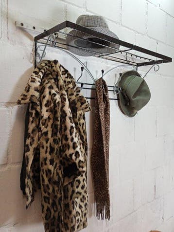Porte-manteau - Porte-manteau en fil métallique vintage
