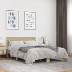 vidaXL Bedframe bewerkt hout metaal sonoma eikenkleurig, Verzenden