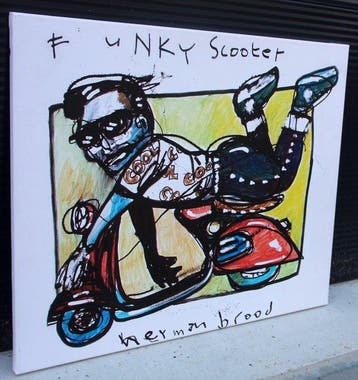 Herman Brood (1946-2001) - Funky scooter, Antiek en Kunst