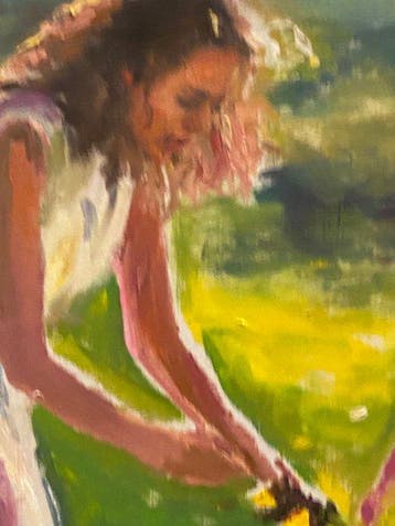 Italiaanse school (XX) - The day at the garden, Antiek en Kunst