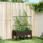 vidaXL Plantenbak met latwerk 80x40x142,5 cm polypropeen, Tuin en Terras, Verzenden, Nieuw