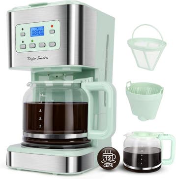 Koffiezetapparaat - filterkoffie - Glazen pot - RVS - Taylor, Verzenden