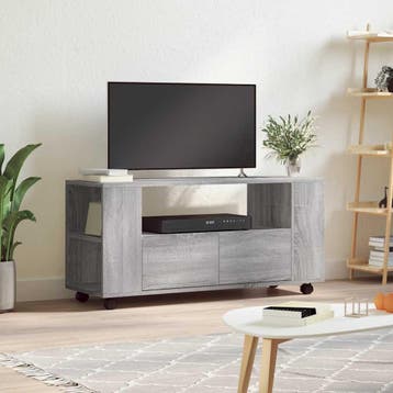 vidaXL Tv-meubel 102x34,5x43 cm bewerkt hout grijs sonoma, Verzenden