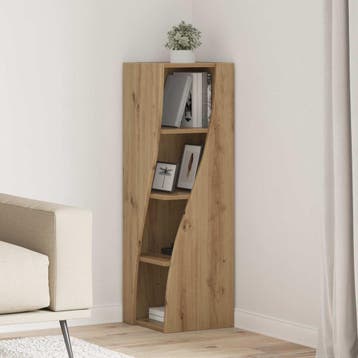 vidaXL Hoekkast 32x32x102cm Bewerkt hout Artisan Eiken, Verzenden
