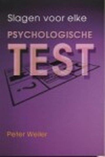Slagen Voor Elke Psychologische Test - Weiler, Boeken, Verzenden, Nieuw