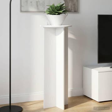 vidaXL Plantenstand 2 st Hoogglans Wit Ø40 x 100 cm Bewerkt, Verzenden, Nieuw