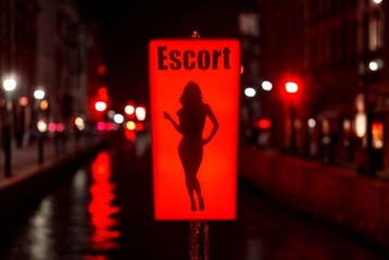 Lichtbord - Amsterdam Red-lights District , Escort lighted