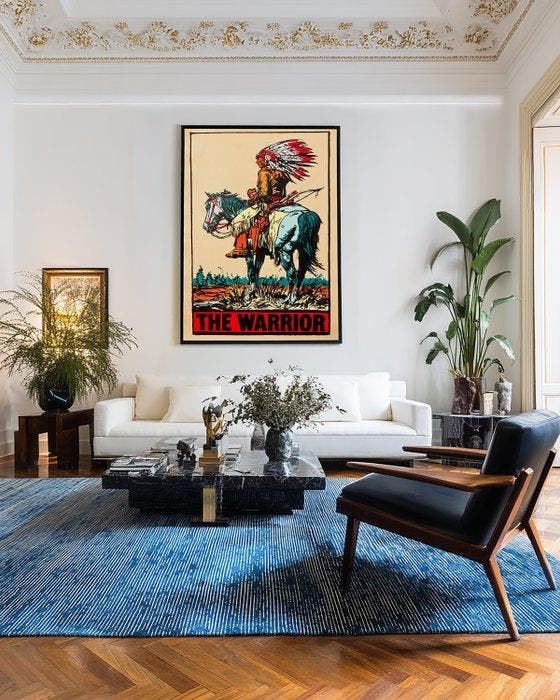 Flavia Delgado - THE WARRIOR XL, Antiek en Kunst, Kunst | Schilderijen | Modern