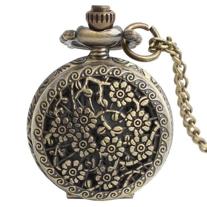 Fako - Zakhorloge - XXL - Bloemen Open - Ø 47mm -, Handtassen en Accessoires, Horloges | Heren, Verzenden