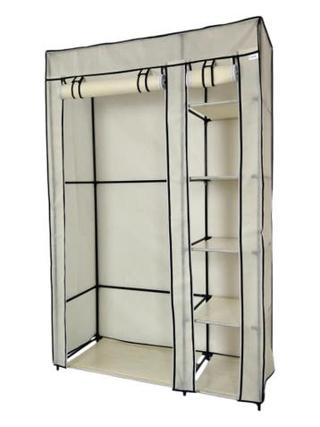 Lendo Online Armoire Pliable 108x44x166 cm Acier Crème