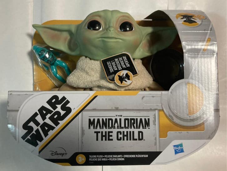 THE MANDALORIAN THE CHILD - HASBRO TALKING PLUSH - STAR WARS, Verzamelen, Film en Tv, Gebruikt