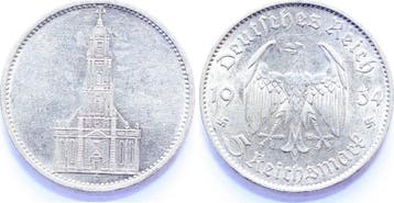 5 Mark Duitsland 5 Reichsmark 1934 F Garnisonkirche ohne..., Verzenden
