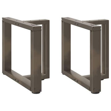 vidaXL Salontafelpoten 2 st T-vormig 50x25x(42-43) cm staal, Verzenden
