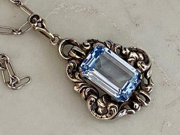 Zonder minimumprijs - Ketting met hanger Zilver Spinel