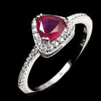 Zonder minimumprijs - Ring Witgoud verguld over 925 zilver