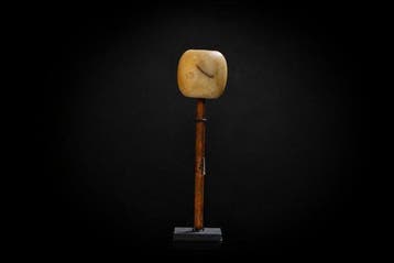 Oud-Egypte, albaststenen ceremoniële staf samen met een