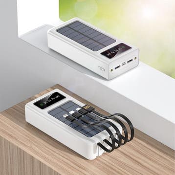 100.000mAh Solar Powerbank met 2 Uitvoer/2 Invoer Poorten -, Verzenden