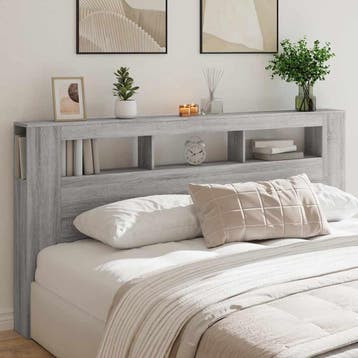 vidaXL Hoofdeinde met LED 200x18,5x103,5 cm bewerkt hout, Verzenden, Nieuw