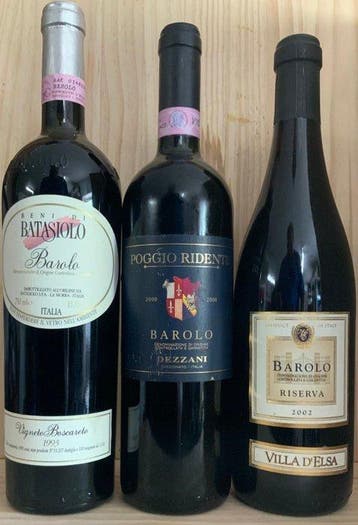 1993 Beni di Batasiolo, 2000 Pezzani Poggio Ridente, 2002, Verzamelen, Nieuw