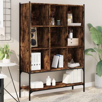 vidaXL Boekenkast 102x30x141,5 cm bewerkt hout gerookt, Verzenden