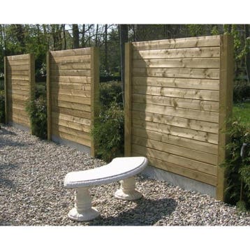 Panneau de jardin en bois - panneau à monter avec lattes, Neuf