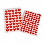 117 Stickers hartjes - transparant  rood - mini sticker, Ophalen of Verzenden, Nieuw, Sticker