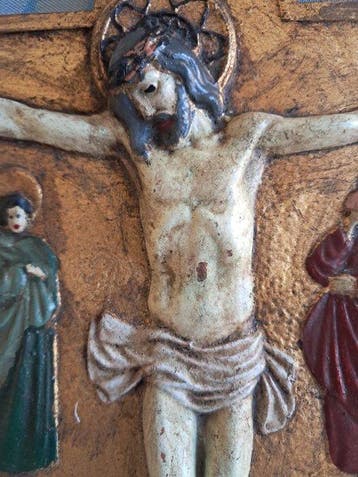 Crucifix - Terracotta - 1960-1970
