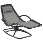 tectake Ligstoel Toulon, ergonomisch, schommelfunctie - grij, Verzenden