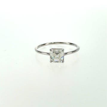 Zonder minimumprijs - Ring - 14 karaat Witgoud - 1.07ct. tw.