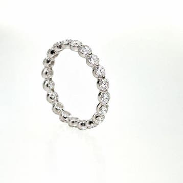 Zonder minimumprijs - Ring - 14 karaat Witgoud - 2.02ct. tw.