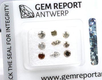 9 pcs Diamant (Kleurbehandeld) - 1.00 ct - Gemengde, Nieuw