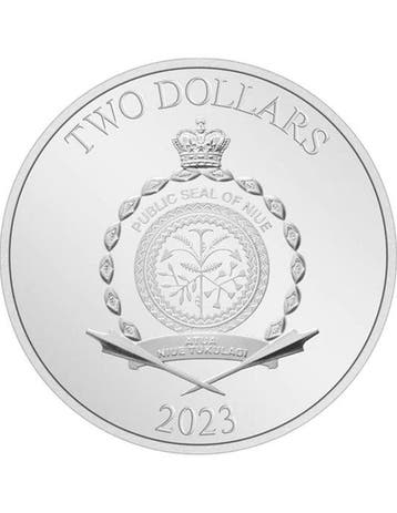 Niue. 2 Dollars 2023 THE PINGUIN DC Villains 1 Oz (.999) mit
