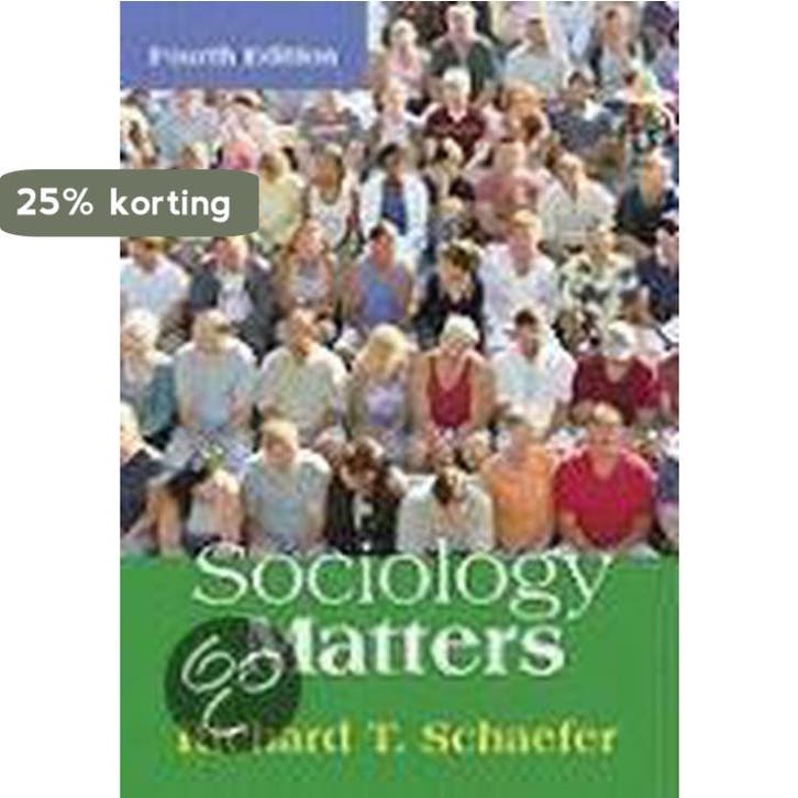 Sociology Matters 9780073404318 Richard T. Schaefer, Livres, Langue | Anglais, Envoi
