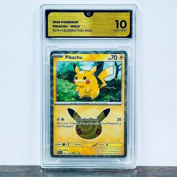 Pokémon Graded card - Pikachu 023 - 30th Anniversary –, Nieuw