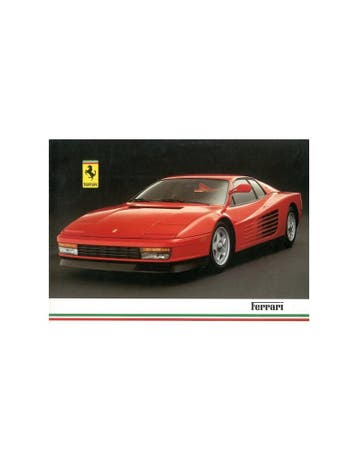 1986 FERRARI PROGRAMMA BROCHURE UK, Ophalen of Verzenden