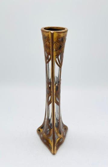 Vase - Bronze, Verre - Vase plaqué bronze