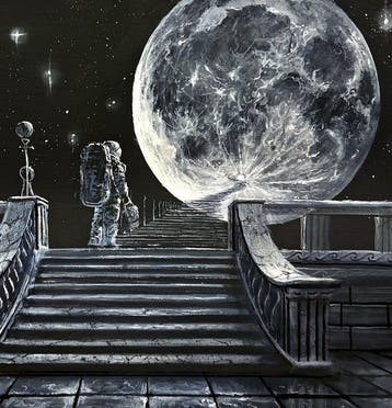 Mauro Pani (1957) - The long walk to the Moon