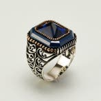 Zonder minimumprijs - Ring Zilver Saffier, Nieuw