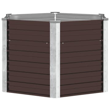 vidaXL Plantenbak verhoogd 129x129x77 cm gegalvaniseerd, Verzenden