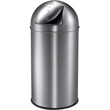 Afvalbak | RVS | 40L | Duwdeksel | Ø350x740(h)mm EKO, Verzenden