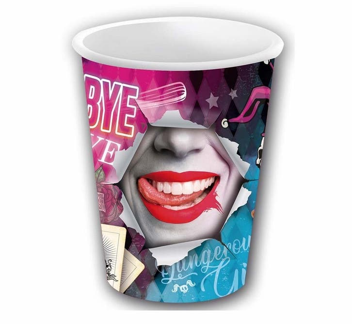 Bekers Suicide Squad 240ml 6st, Hobby en Vrije tijd, Feestartikelen, Nieuw, Verzenden